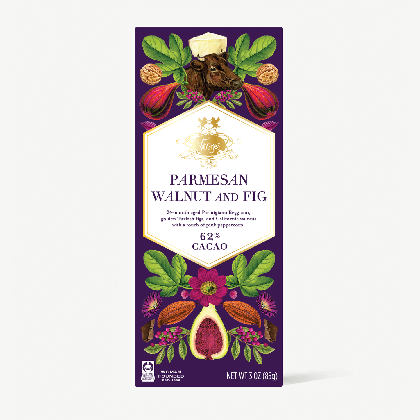 3 ounce Vosges Parmesan Walnut and Fig bar