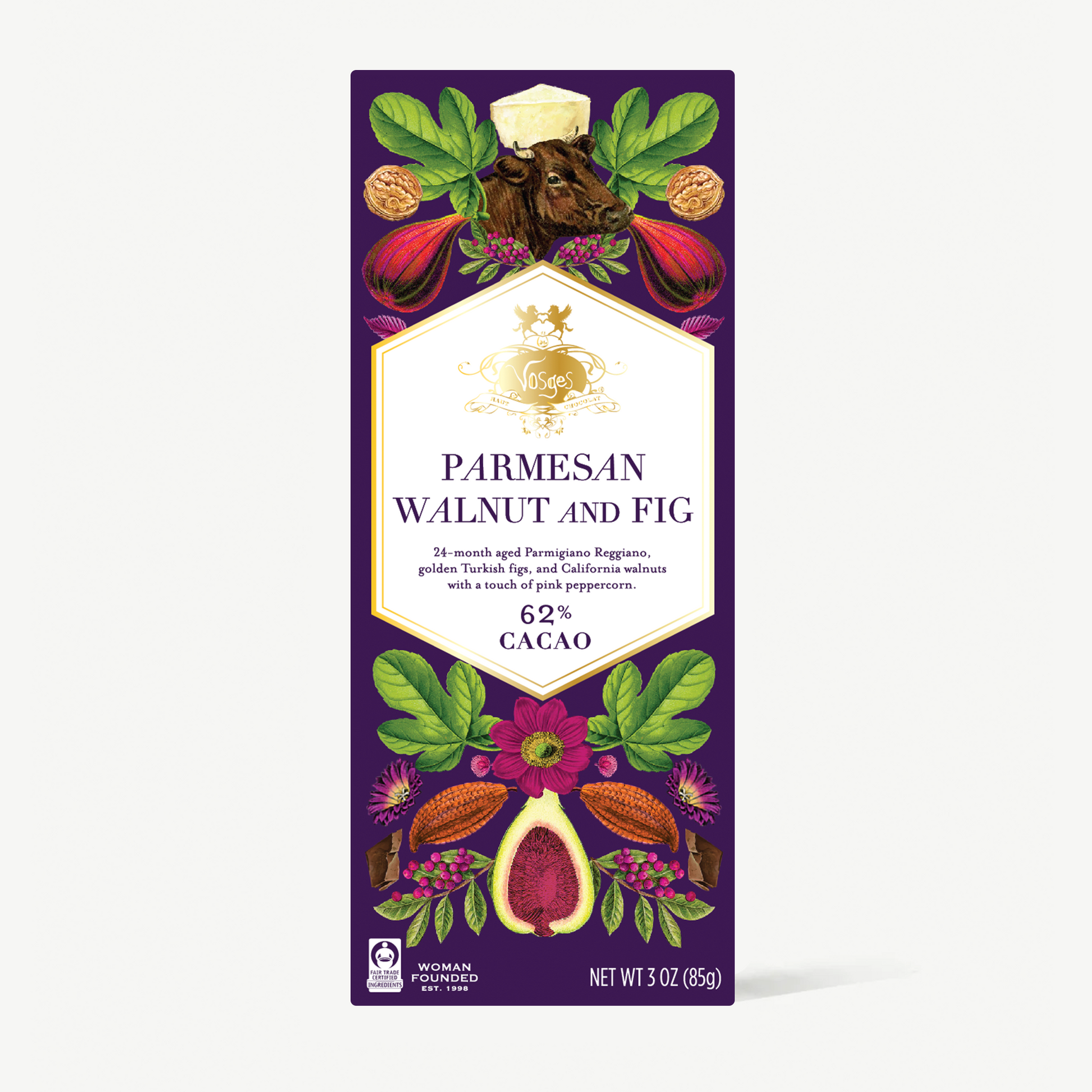 3 ounce Vosges Parmesan Walnut and Fig bar