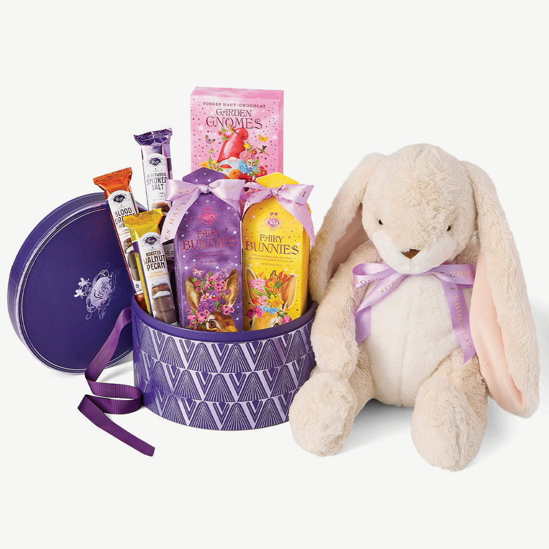 Esther Bunny's Chocolate Hamper, includes hatbox, Esther plush punny and chocolates